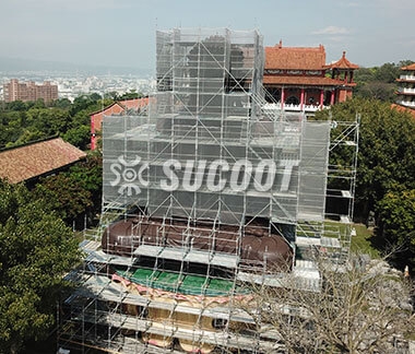 Changhua Mt. Bagua’s Great Buddha Restoration Project with φ48.6mm Facade Light Duty Scaffold by SUCOOT